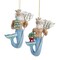 KSA Pack of 12 Blue and Brown King Neptune Christmas Ornaments 4.75"